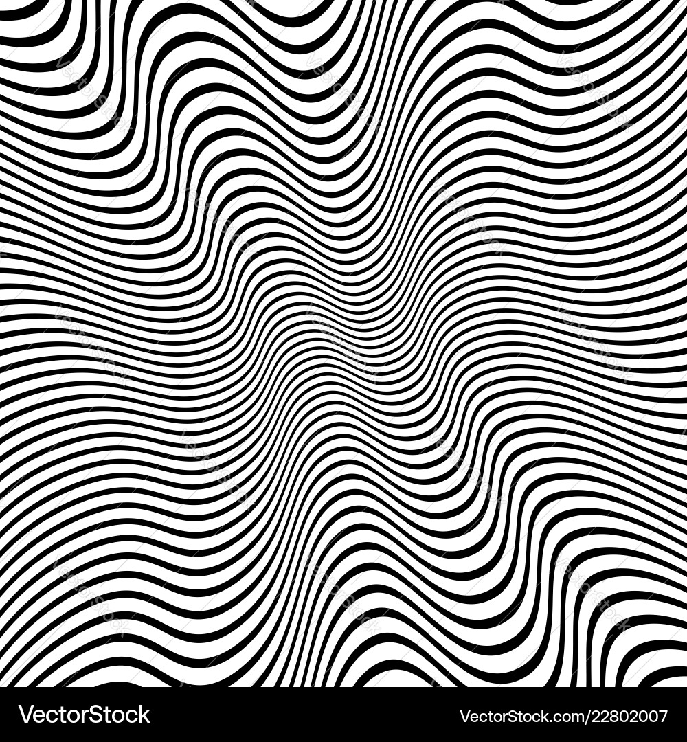 Distorted lines background vector image