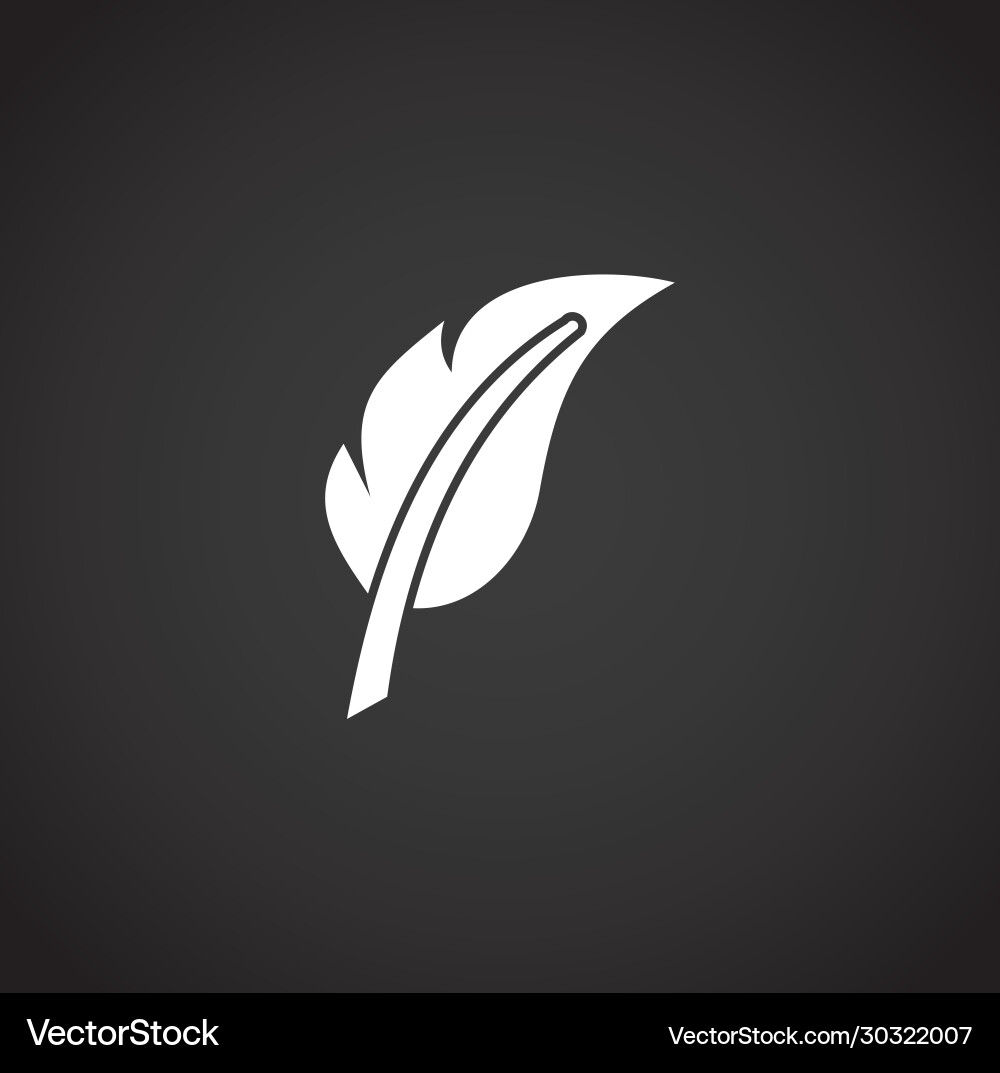 Feather icon on background for graphic and web Feather icon on background for graphic and web Vector Image