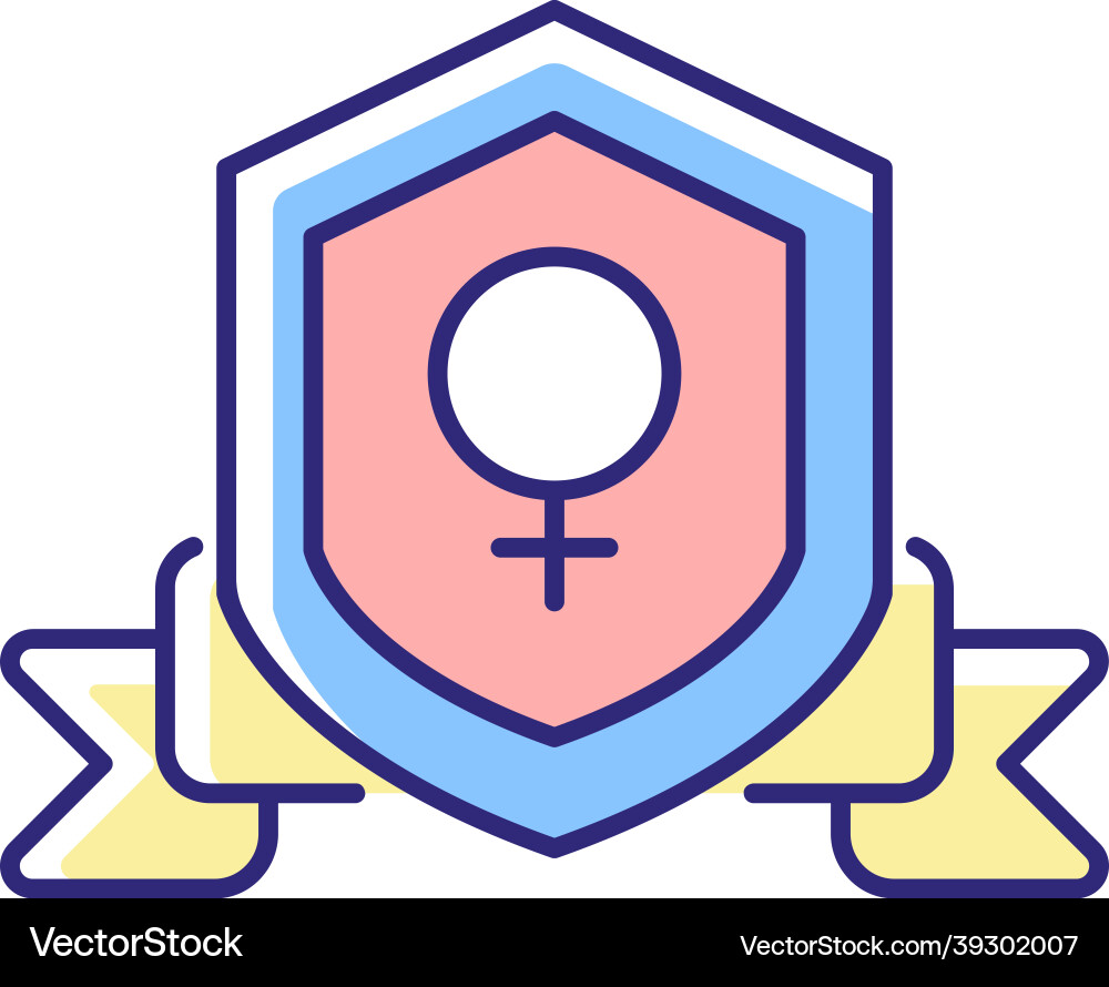 Feminist organization rgb color icon Feminist organization rgb color icon vector image