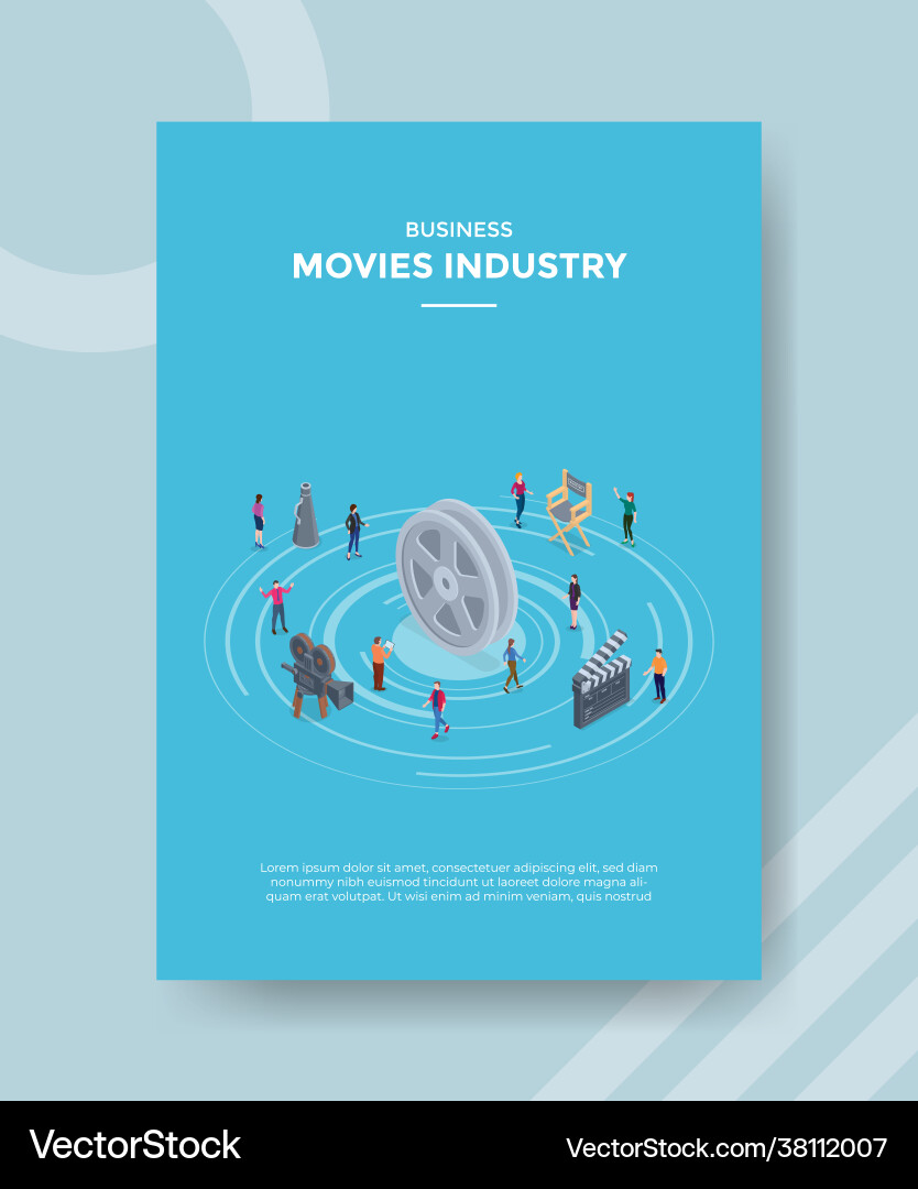 Focus group discussion movie industry concept Focus group discussion movie industry concept vector image