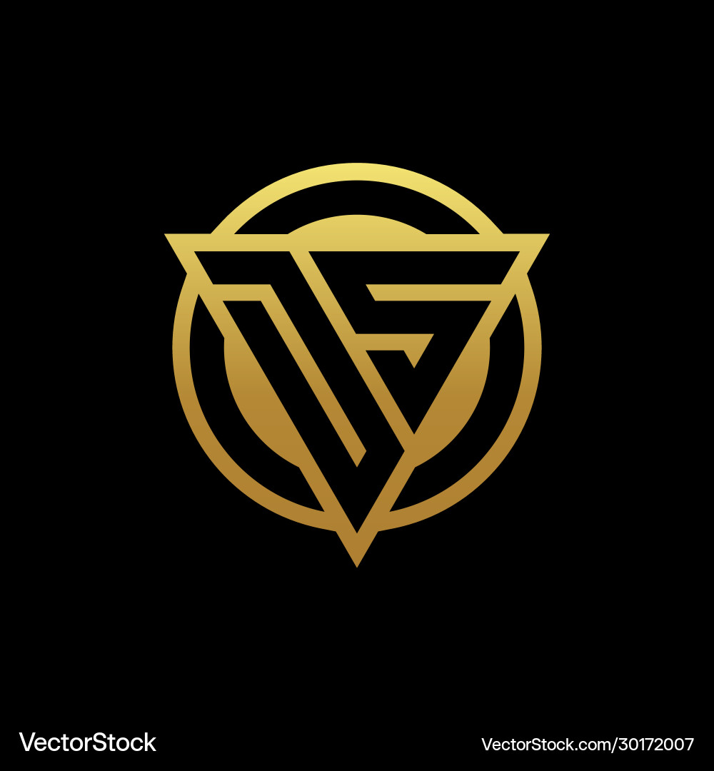 Modern Triangle Circle Monogram vector image