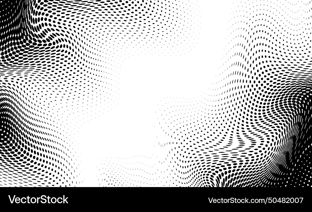 Monochrome gradient halftone dots background Vector Image
