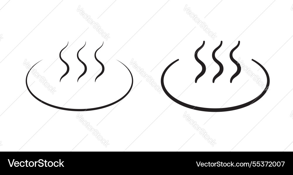 Onsen icon set in thin line for web Onsen icon set in thin line for web vector image