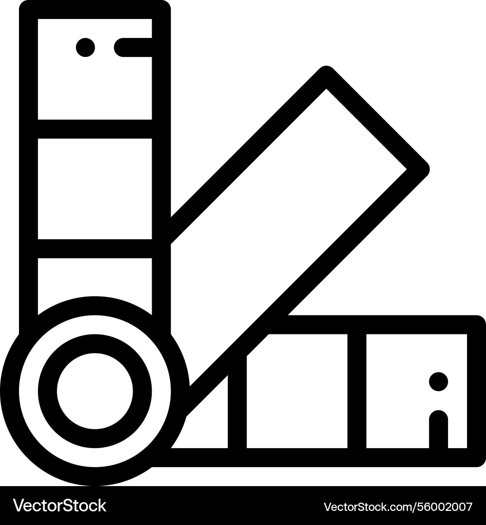 Pantone icon thin linear style design isolated vector image