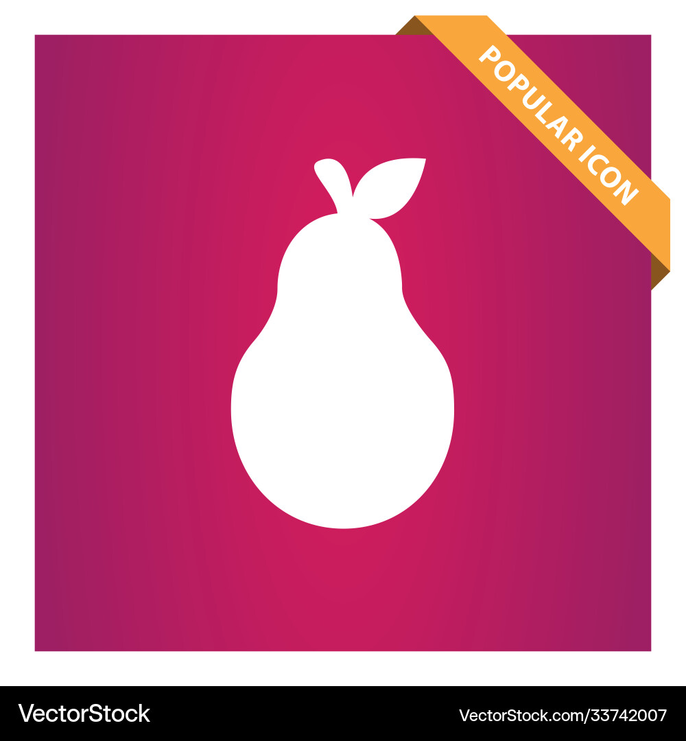 Pear icon for web and mobile vector image