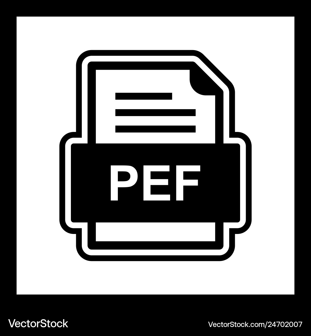 Pef file document icon Vector Image