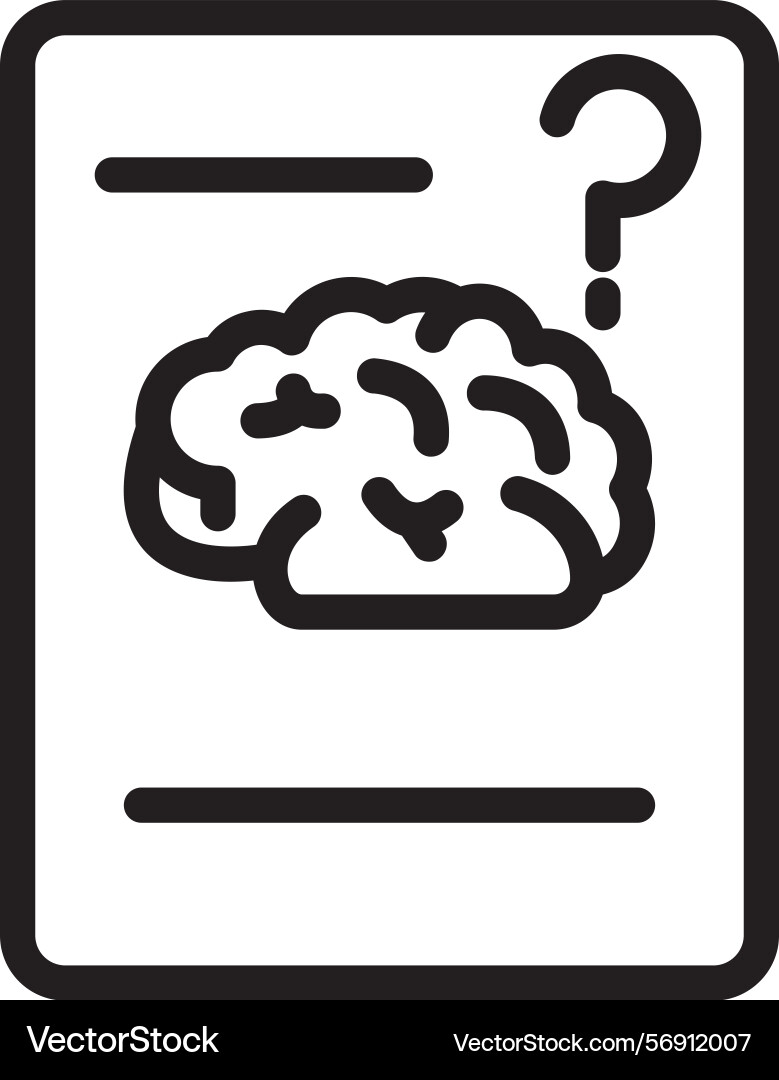 Quiz linear style icon design vector image