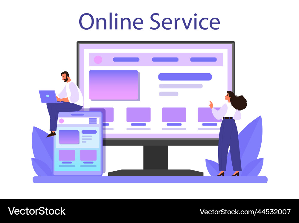 Responsive web design online service or platform Responsive web design online service or platform vector image