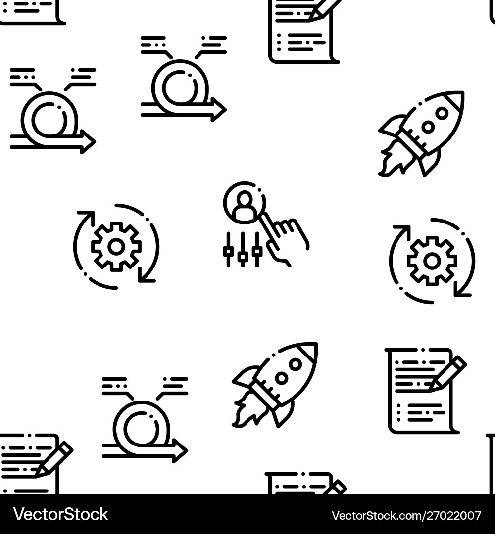 Scrum agile seamless pattern Scrum agile seamless pattern vector image