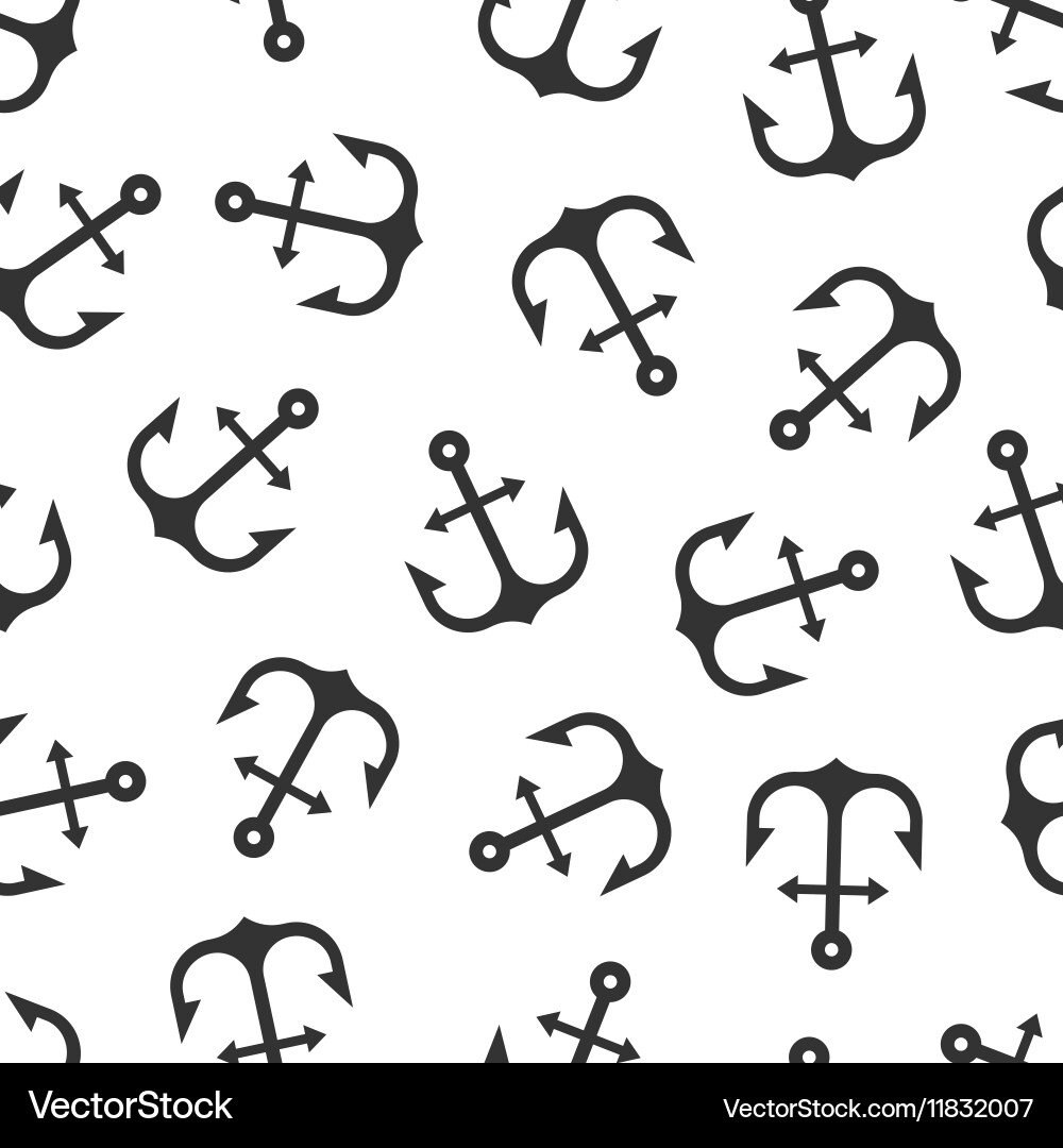Seamless pattern from anchor symbols endless Vector Image