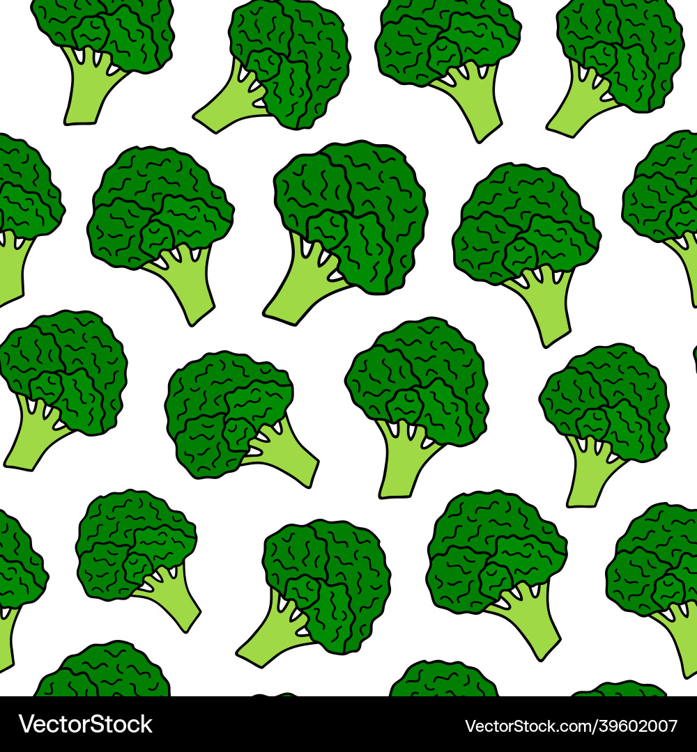 Seamless pattern with broccoli Seamless pattern with broccoli vector image