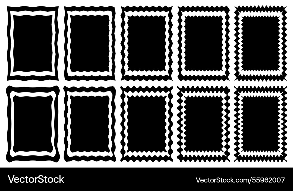 Set of rectangle square Set of rectangle square vector image