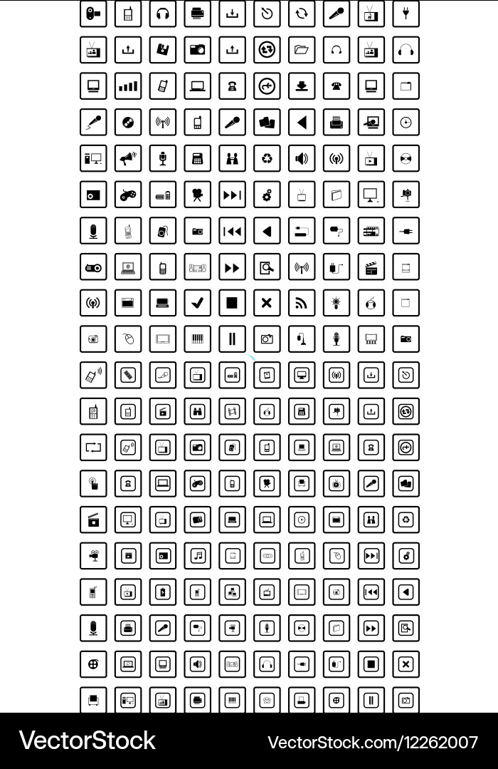 Set of universal icons for web and mobile vector image