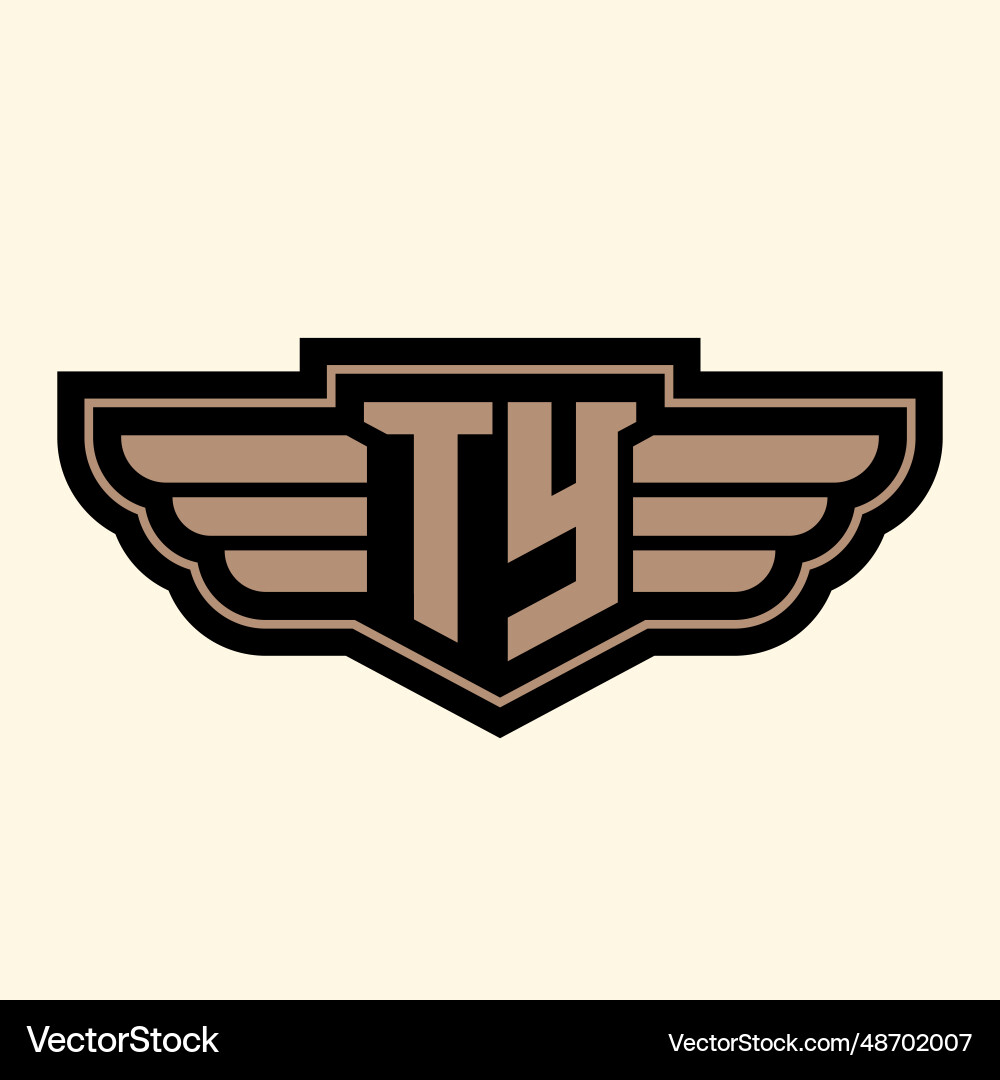 Simple modern with wing icon in line art style Simple modern with wing icon in line art style Vector Image