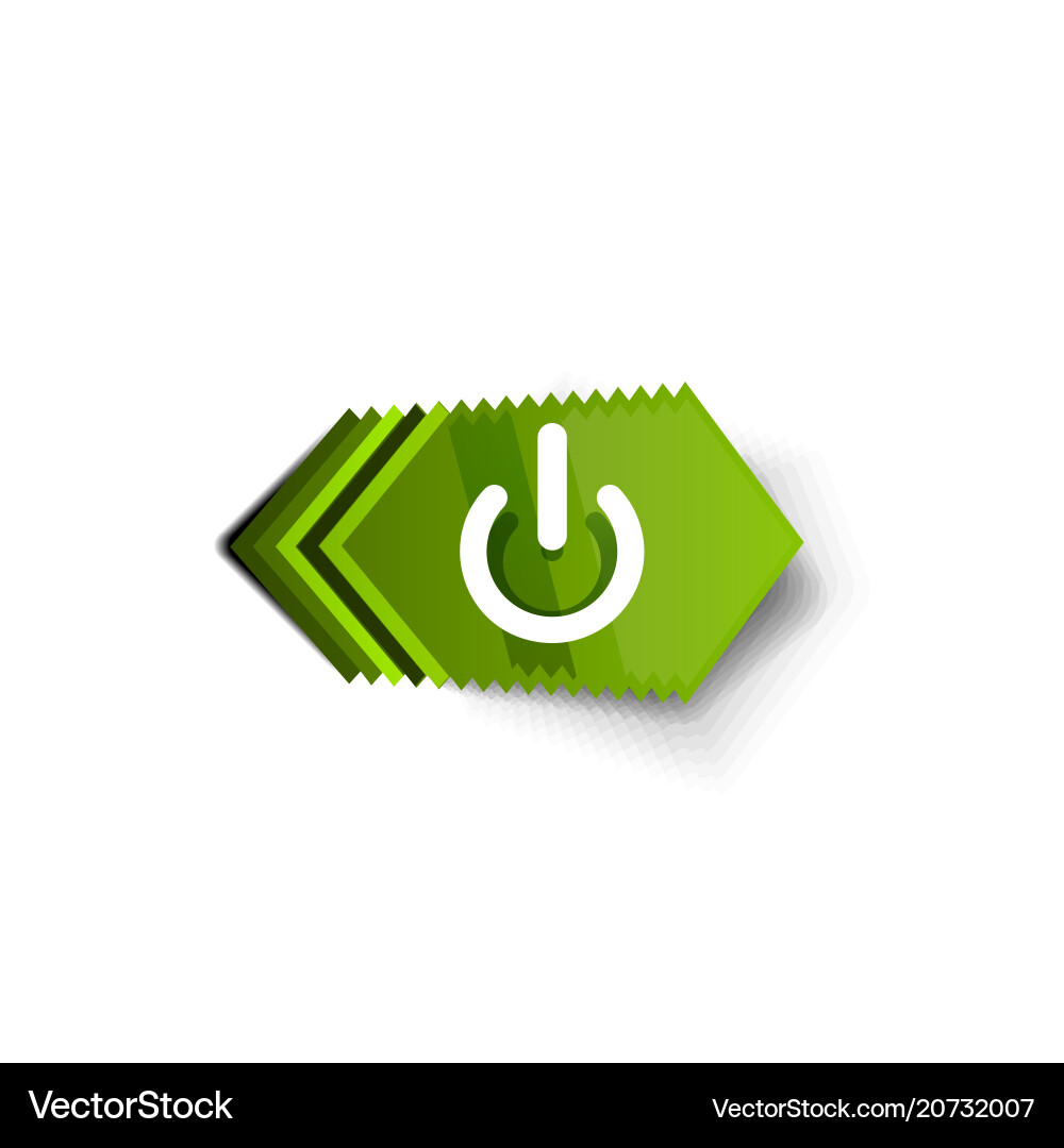 Start power button ui icon design on off symbol Start power button ui icon design on off symbol vector image
