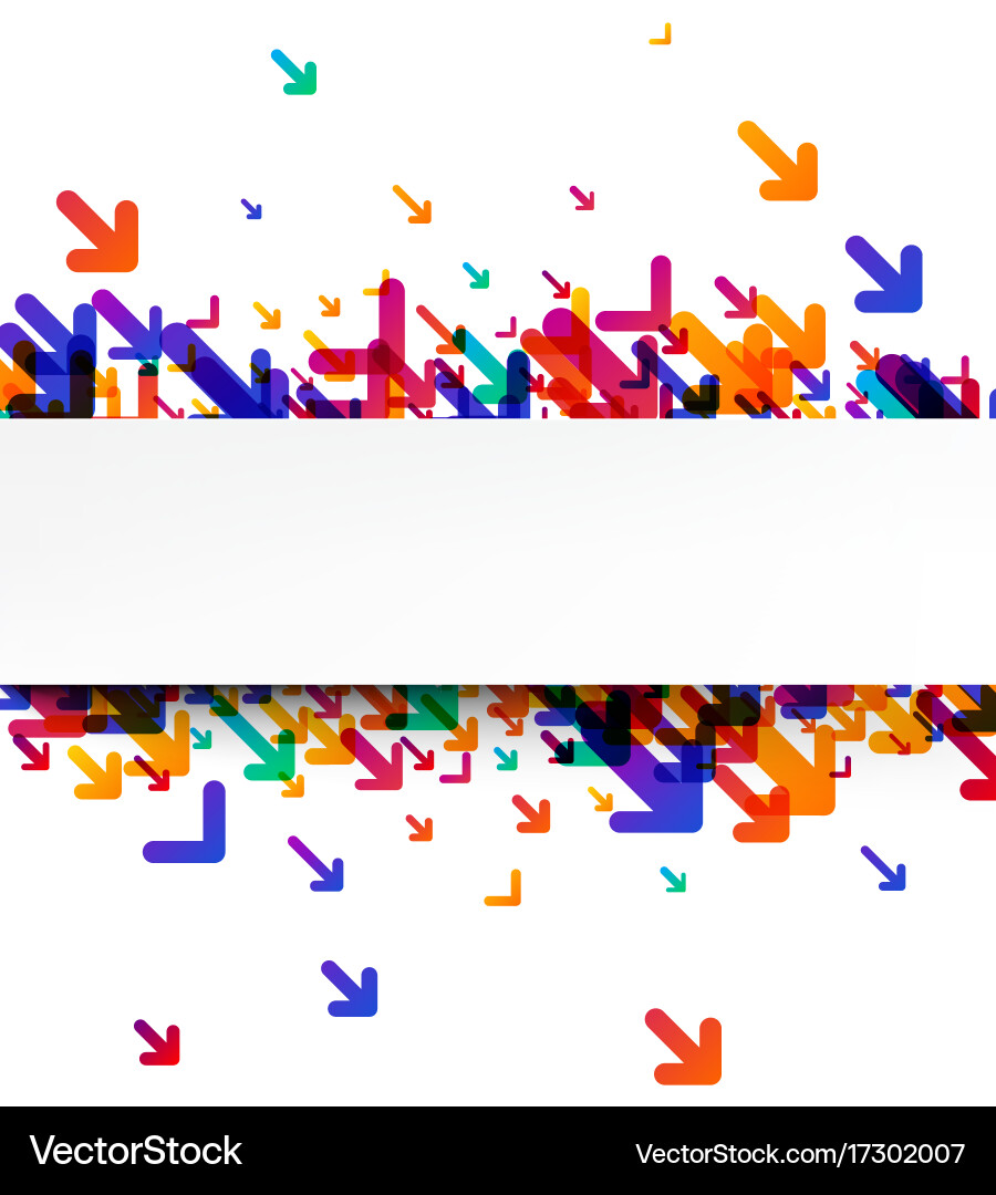 White background with colorful arrows Vector Image
