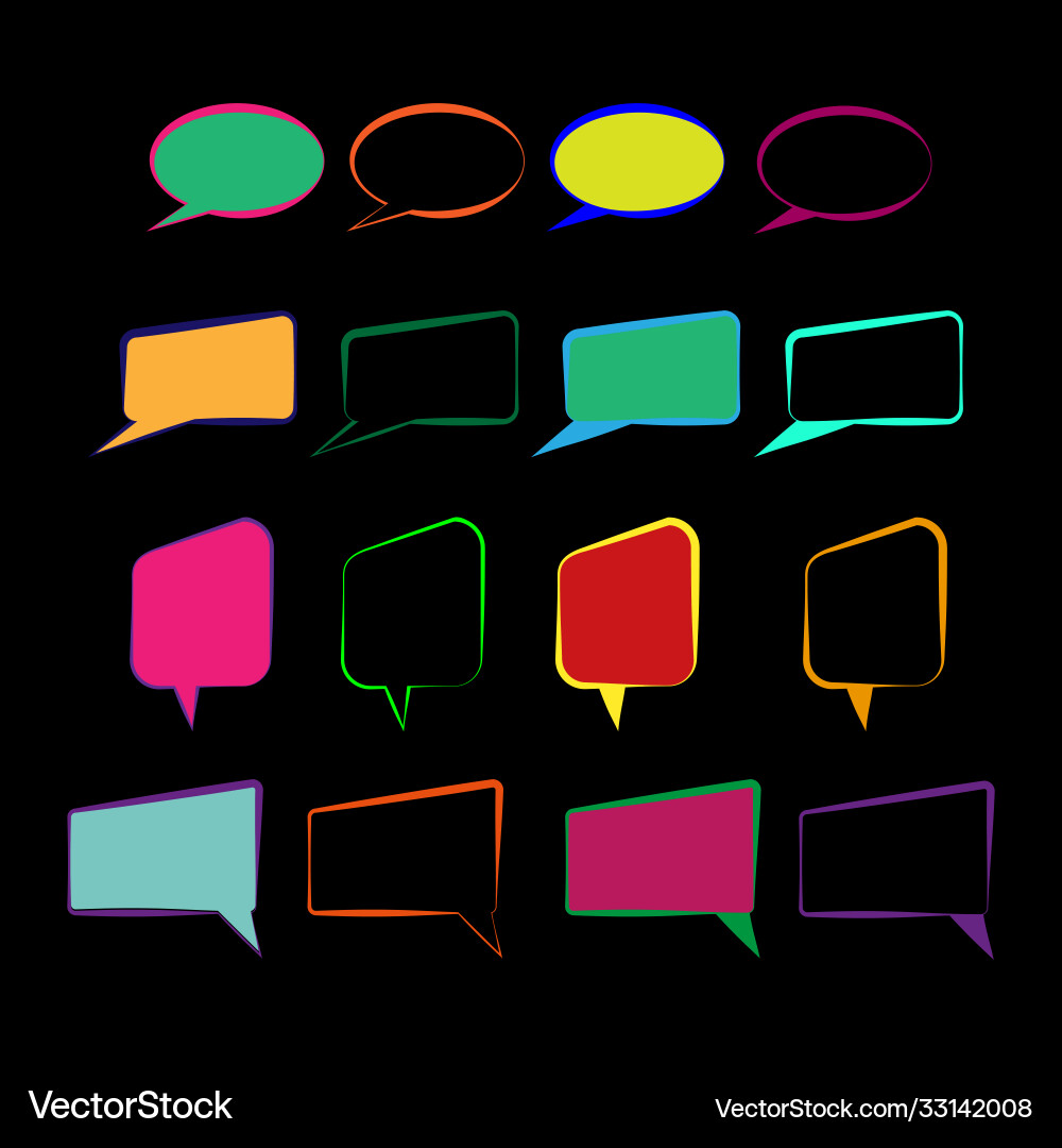 A set colored background patterns for messaging vector image