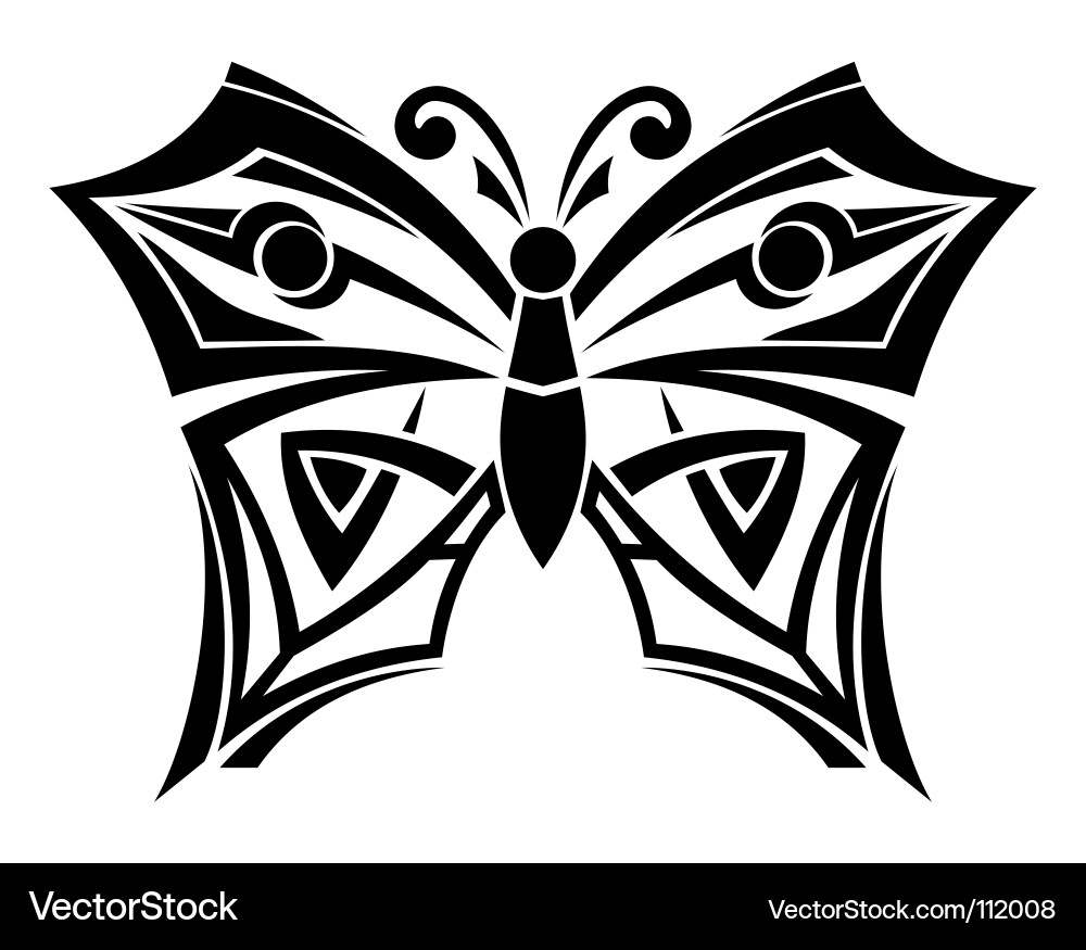 Abstract Butterfly Silhouette vector image
