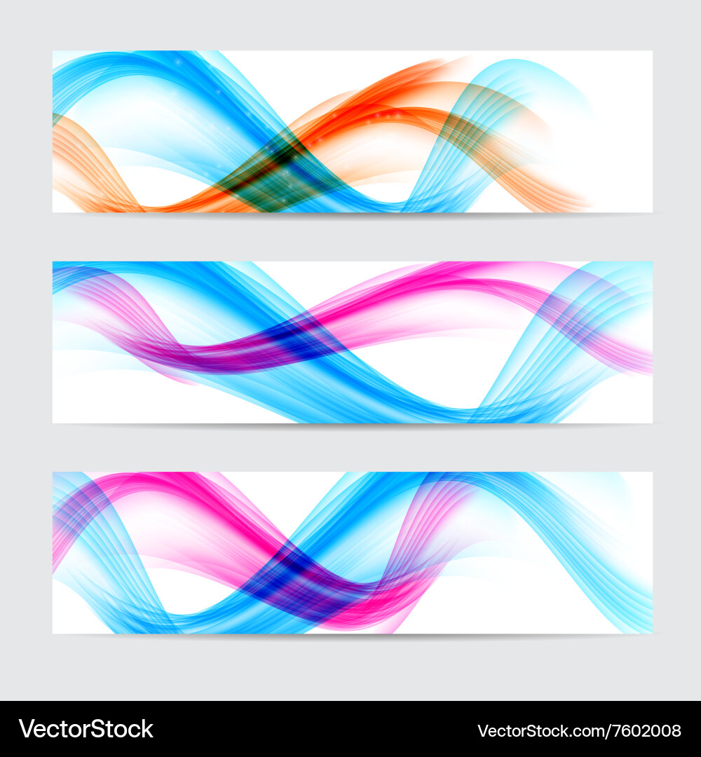 Abstract colored wave header background Vector Image