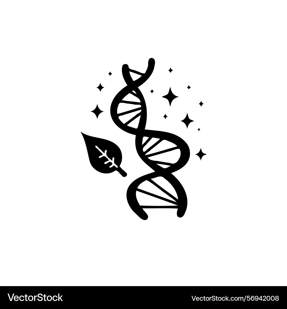 Abstract representation of genetic science vector image