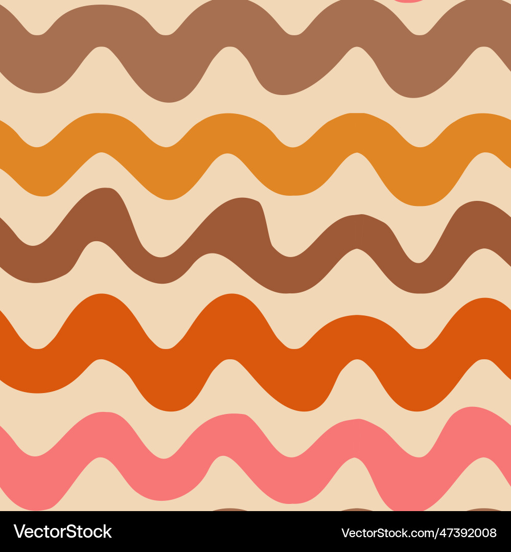 Abstract retro 70s waves seamless pattern Abstract retro 70s waves seamless pattern vector image