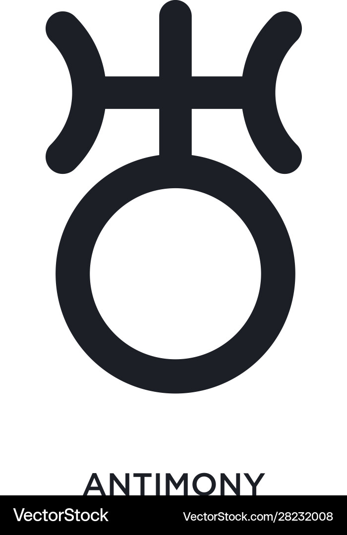 Antimony isolated icon simple element from zodiac Antimony isolated icon simple element from zodiac vector image