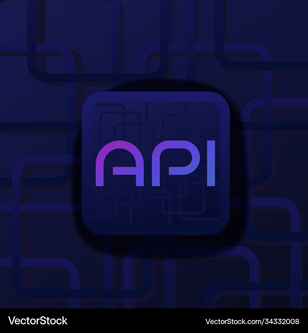 Api technology and software development vector image