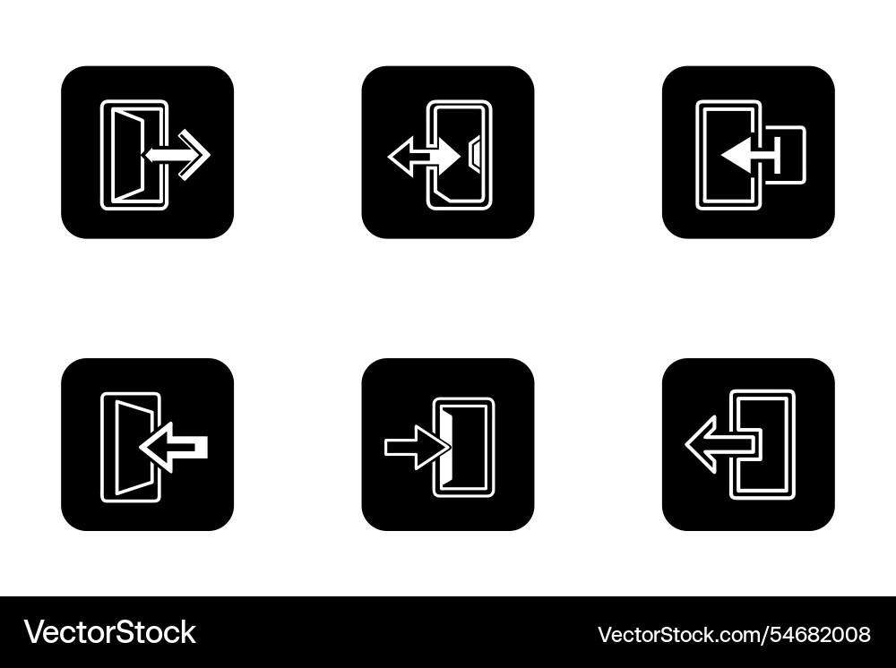 Art style exit icon bundle set design Art style exit icon bundle set design vector image