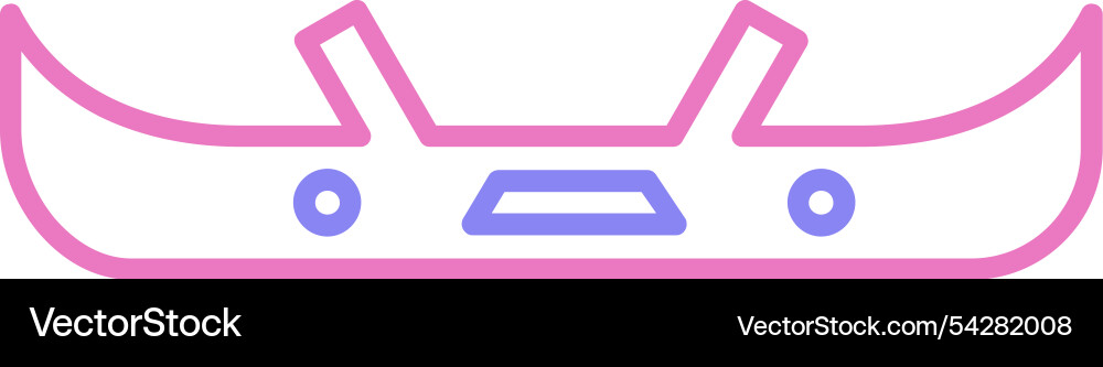 Bumper line two colour icon Vector Image