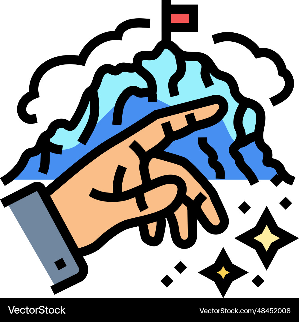 Challenge yourself succes color icon Vector Image