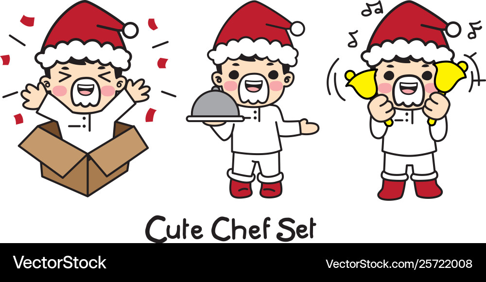 Characters set in chef uniform Vector Image
