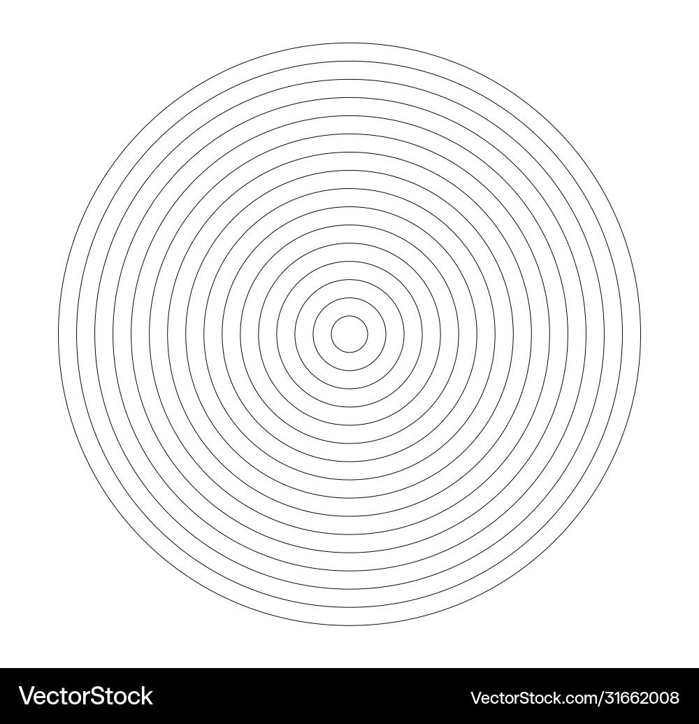 Concentric circle elements element for graphic Vector Image