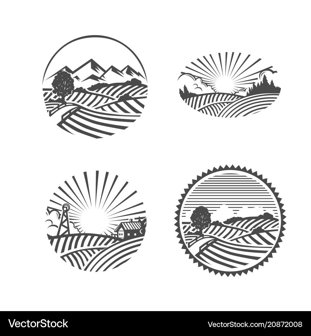 Farm Logo - Agriculture Icon – Royalty-Free Vector | VectorStock, image size:1000x1080