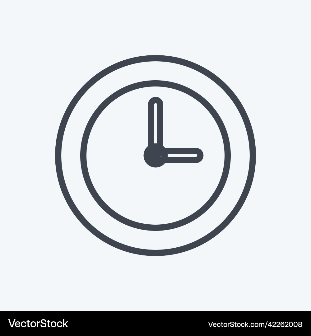 Icon clock suitable for party symbol line style vector image