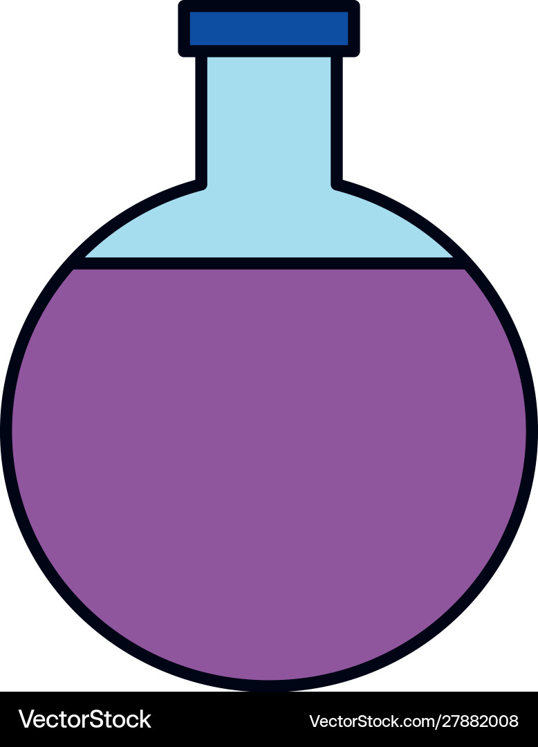 Isolated laboratory flask fill design Vector Image