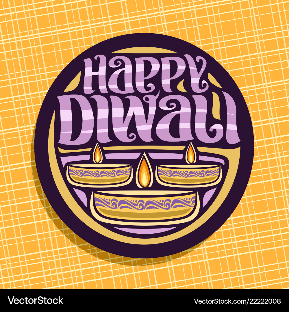 Logo for indian diwali Vector Image