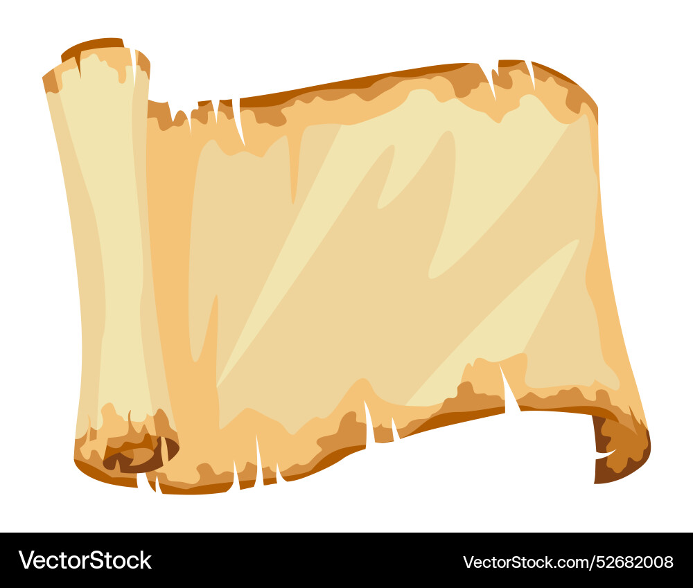 Medieval blank scroll ancient papyrus roll Vector Image