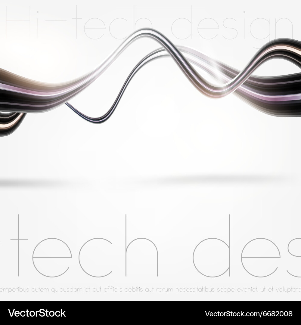 Metal swirl background with text Vector Image