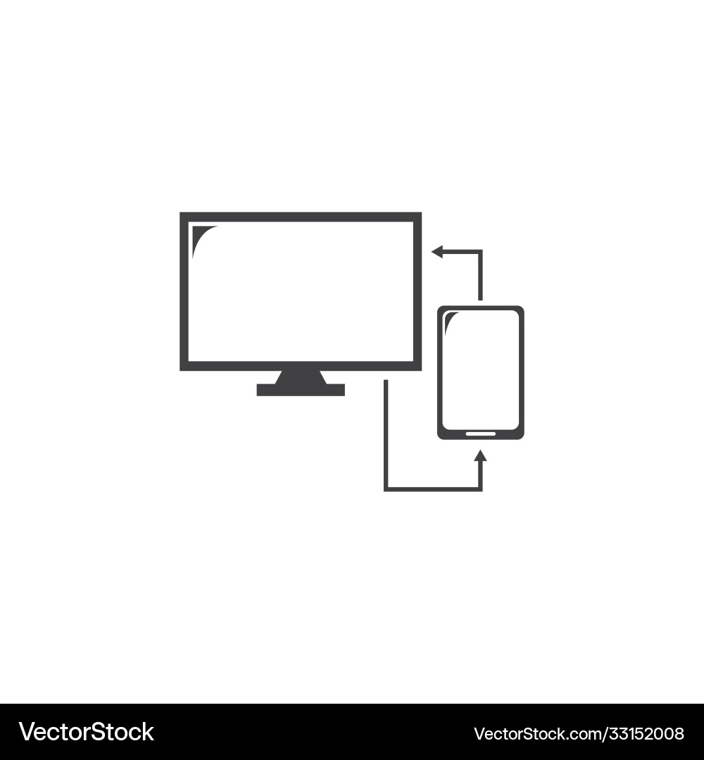 Monitor computer icon Monitor computer icon Vector Image