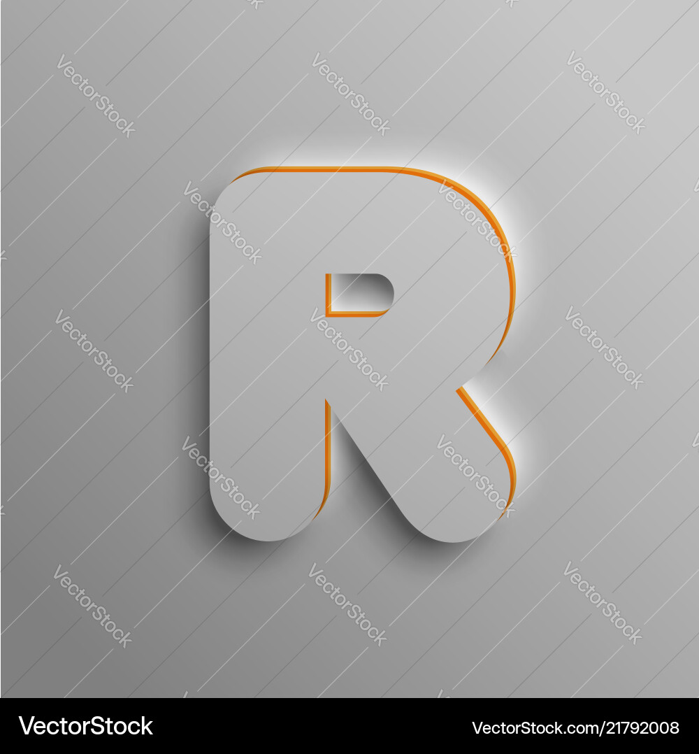 Realistic 3d font Realistic 3d font vector image