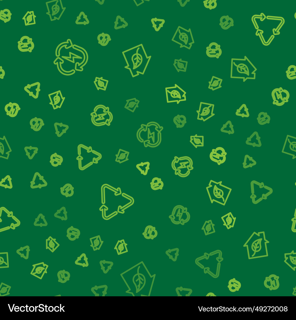 Set line battery with recycle symbol Set line battery with recycle symbol vector image