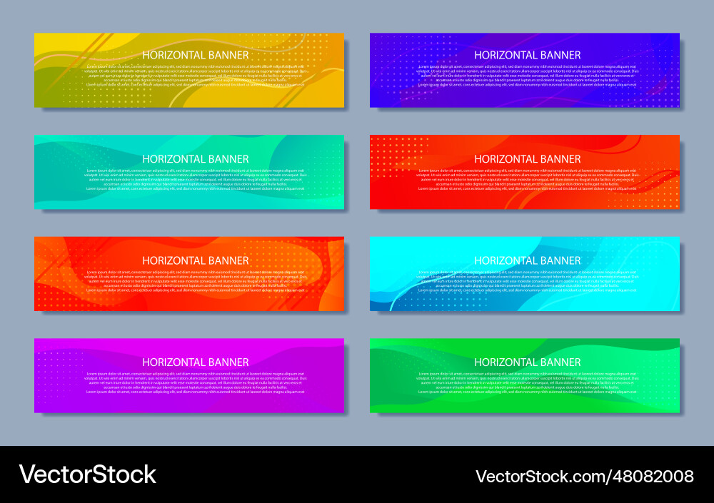 Set of abstract design templates horizontal Set of abstract design templates horizontal vector image