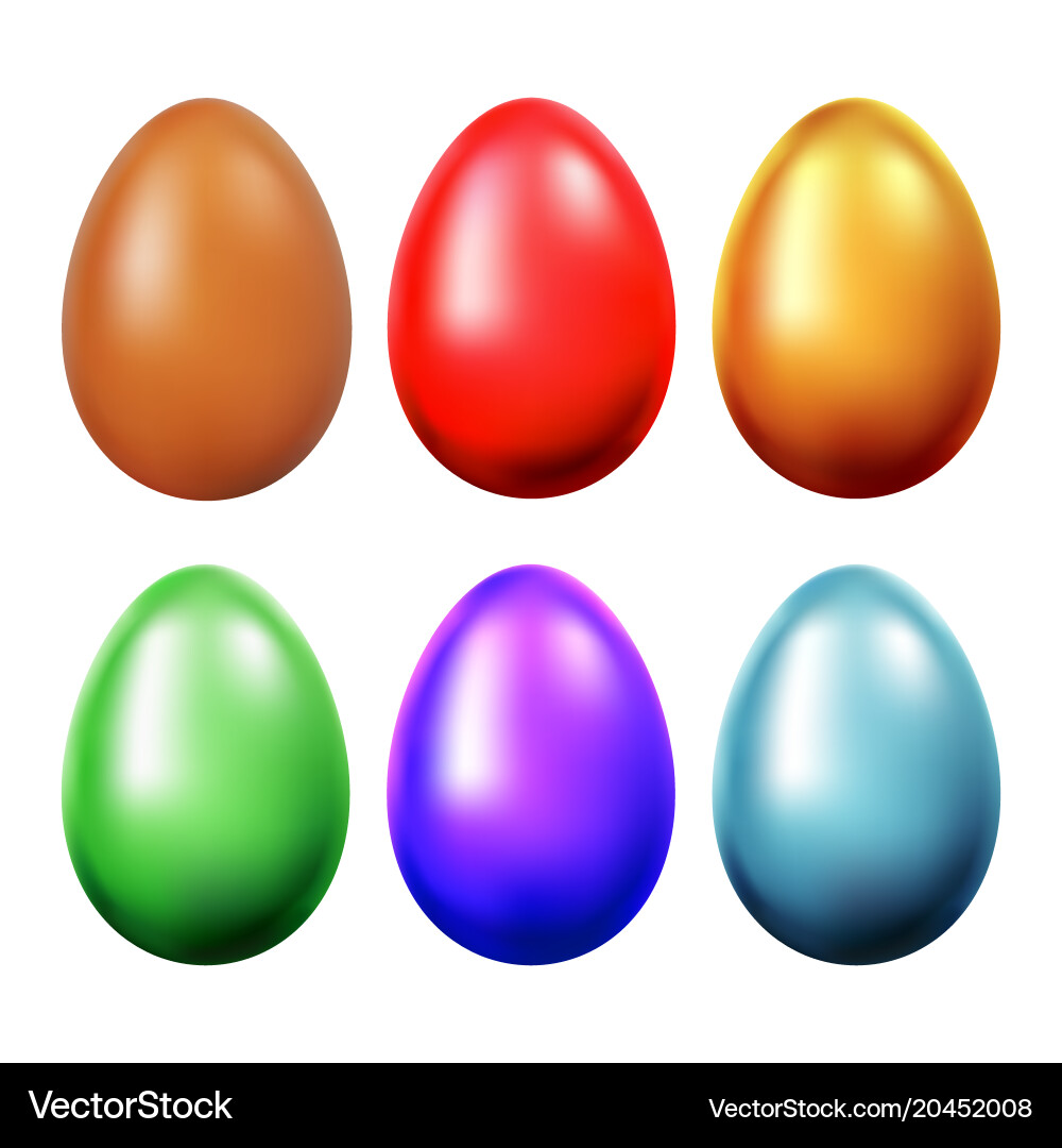 Set of easter eggs Royalty Free Vector Image - VectorStock