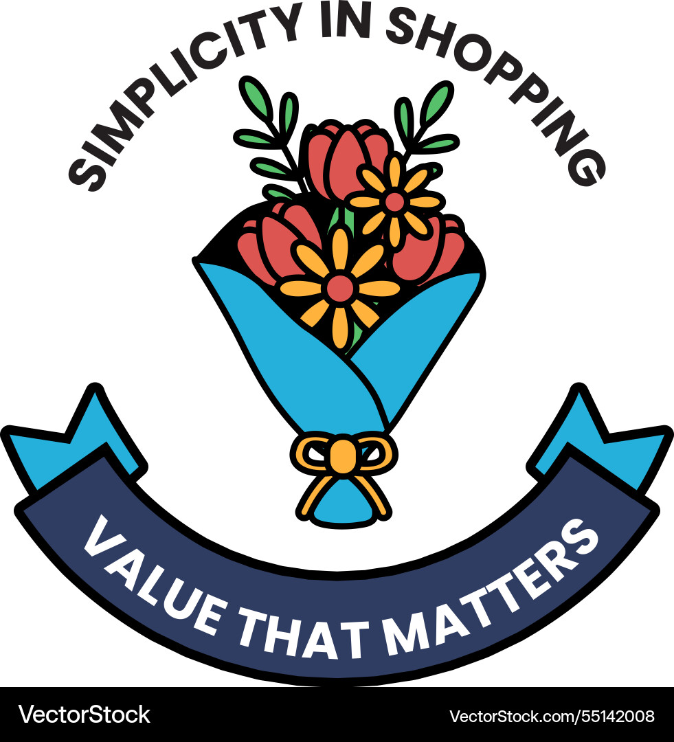 Simplicity in shopping value that matters Simplicity in shopping value that matters vector image