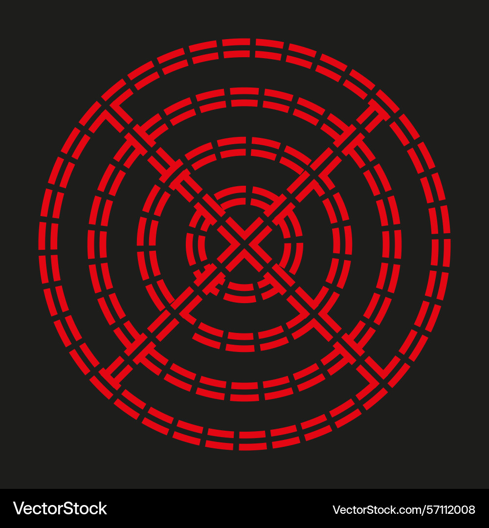 Target circle symbol red abstract icon concentric Target circle symbol red abstract icon concentric vector image