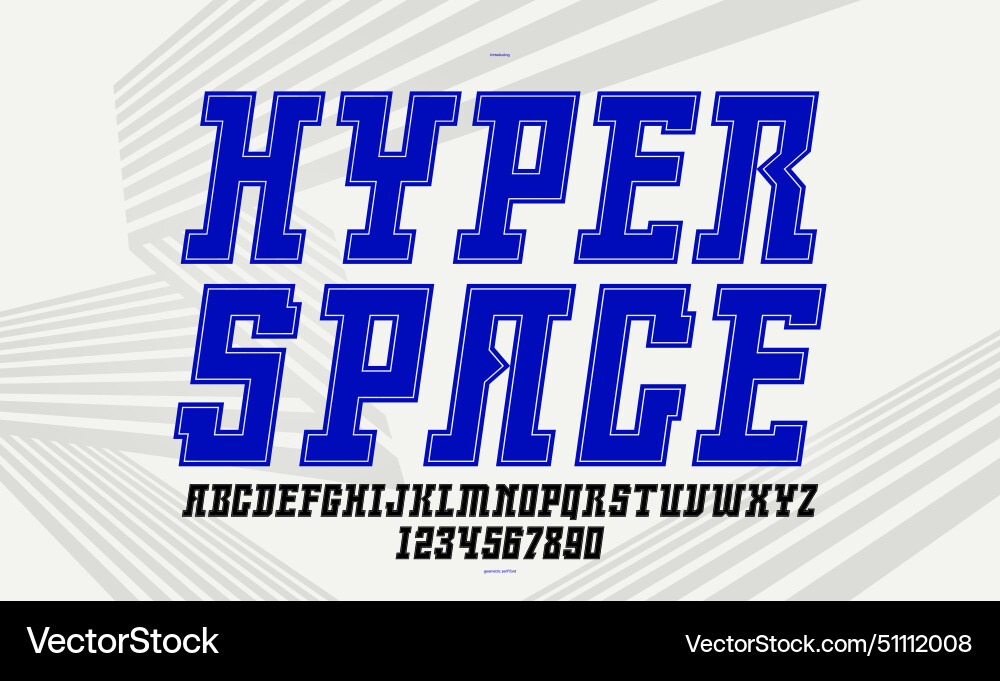Technology and future style display font Technology and future style display font vector image