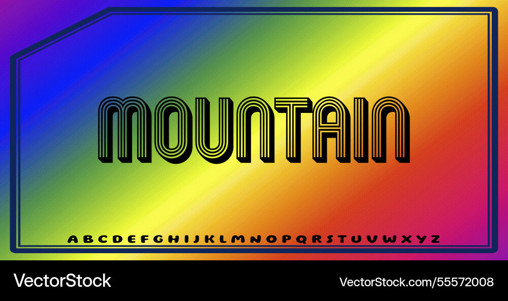 Text effects with editable colors and abstract Vector Image