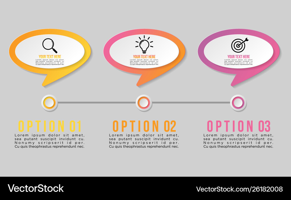 Timeline infographic design template with 8 Vector Image