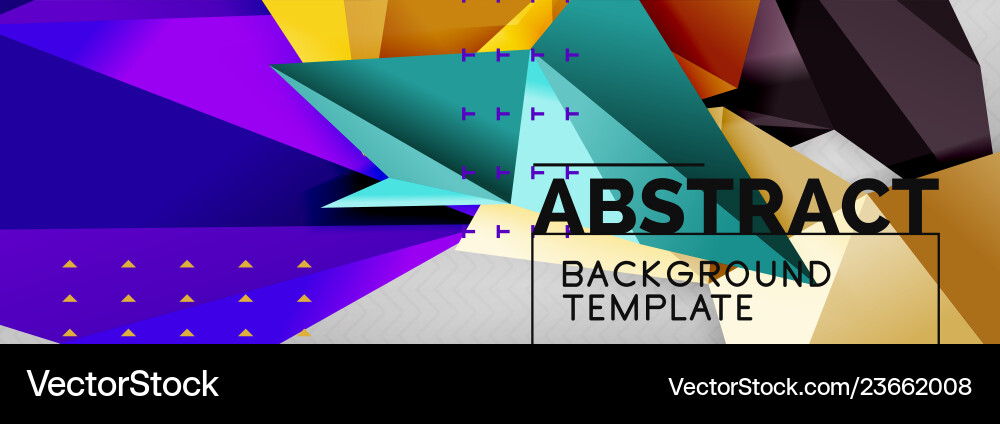 Triangles background techno template Triangles background techno template vector image