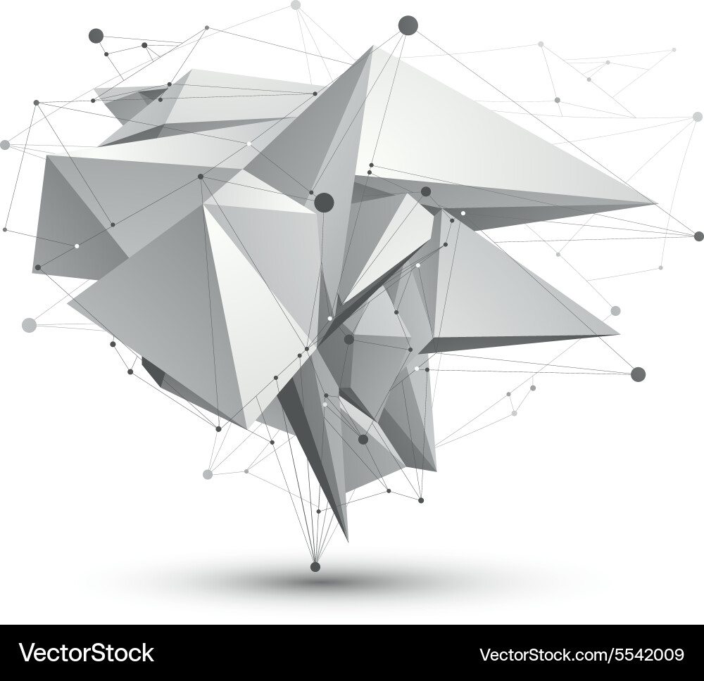 3d mesh modern stylish abstract object origami vector image